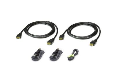 Aten 2L-7D02UHX5 toetsenbord-video-muis (kvm) kabel 1,8 m Zwart Aten 2L-7D02UHX5 toetsenbord-video-muis (kvm) kabel 1,8 m Zwart