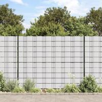 VidaXL Tuinschermen 4 st 35x0,19 m pvc wit - thumbnail