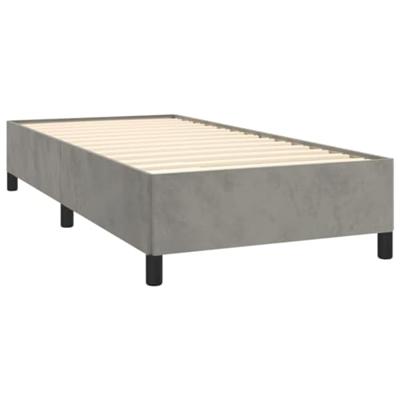 Bedframe zonder matras 80x200 cm fluweel lichtgrijs