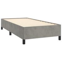 Bedframe zonder matras 80x200 cm fluweel lichtgrijs - thumbnail