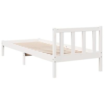 Bedframe extra lang zonder matras grenenhout wit 80x220 cm Bedframe extra lang zonder matras grenenhout wit 80x220 cm