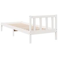 Bedframe extra lang zonder matras grenenhout wit 80x220 cm - thumbnail