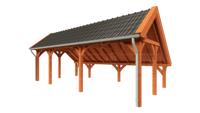 Trendhout Kapschuur de Hoeve XL 815x440 cm- Kapschuurdak- Onbehandeld lariks Douglas hout- Trendhout - thumbnail
