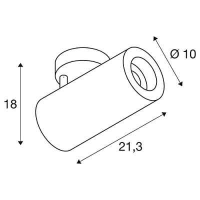 SLV OpbouwspotNuminos L zwart 3000K - 60gr - 1004300
