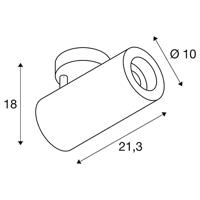 SLV Led opbouwspotNuminos 28w - 2700K - 10cm wit - 1004295 - thumbnail