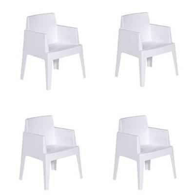 Box Tuinstoel Wit 4 stuks tuinmeubel Garden Impressions - Garden impressions