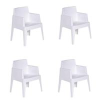 Box Tuinstoel Wit 4 stuks tuinmeubel Garden Impressions - Garden impressions - thumbnail