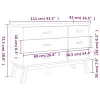 Ladekastje OLDEN massief grenenhout bruin - thumbnail