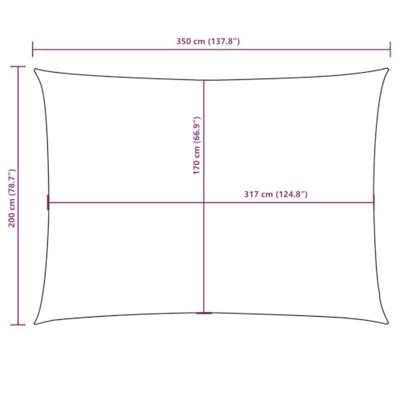 VidaXL Zonnescherm rechthoekig 2x3,5 m oxford stof bruin - thumbnail