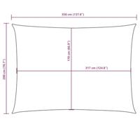 Zonnescherm rechthoekig 2x3,5 m oxford stof bruin - thumbnail
