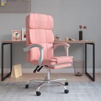 Kantoorstoel verstelbaar kunstleer roze - thumbnail