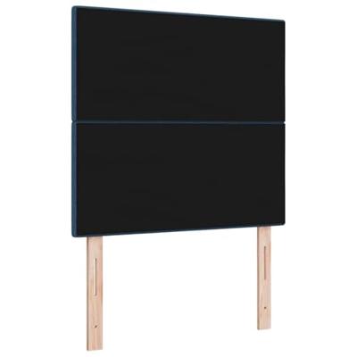 LED Hoofdbord met LED-striplichten Blauw 90 cm Polyester