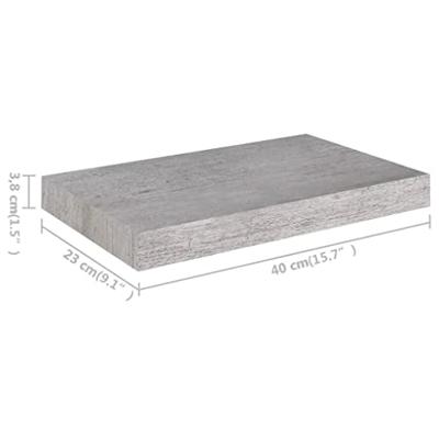 Wandschap zwevend 40x23x3,8 cm MDF betongrijs Wandschap zwevend 40x23x3,8 cm MDF betongrijs