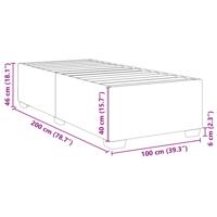 Bedframe fluweel blauw 100x200 cm - thumbnail