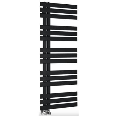 Designradiator Sapho Silvana Recht 50x123.6 cm 561W Mat Zwart Sapho