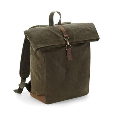 Quadra QD655 Heritage Waxed Canvas Backpack - Black - 30 x 40 x 14 cm