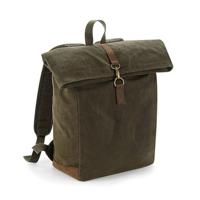 Quadra QD655 Heritage Waxed Canvas Backpack - Black - 30 x 40 x 14 cm - thumbnail