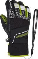Ziener Lonzalo As Dames Handschoen Black/Lime 5,5 - thumbnail