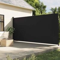 VidaXL Windscherm uittrekbaar 200x600 cm zwart - thumbnail