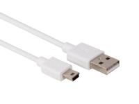 Mini-USB naar USB A 2.0 kabel 1m wit Velleman PCMP61WN - thumbnail