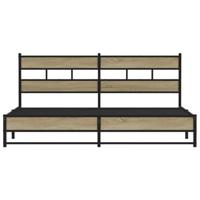 Bedframe zonder matras metaal sonoma eikenkleur 200x200 cm - thumbnail