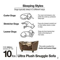 Enchanted hondenmand sofa ultra pluche snuggle donkergrijs 68x40,5x37,5 cm - thumbnail