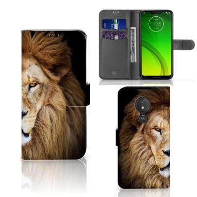 Motorola Moto G7 Power | Telefoonhoesje | Met pasjeshouder | Leeuw Motorola Moto G7 Power | Telefoonhoesje | Met pasjeshouder | Leeuw