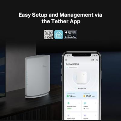 TP-LINK ARCHER BE450 WiFi-router 2.4 GHz, 5 GHz 7.2 GBit/s