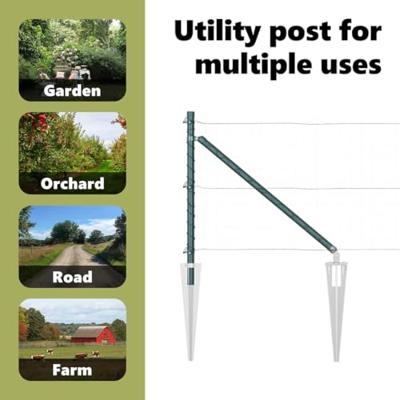 VidaXL Afrasteringspaal 7 pcs groen staal