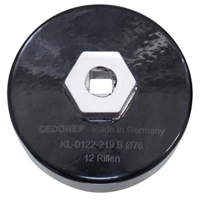Gedore Automotive 3097633 KL-0122-219 B oliefiltersleutel, aluminium, Ø 76 mm, ommanteld