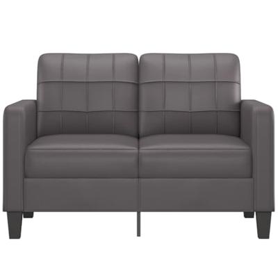 Tweezitsbank 120 cm kunstleer grijs