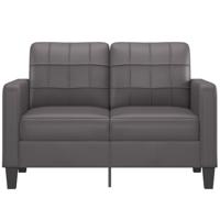 Tweezitsbank 120 cm kunstleer grijs - thumbnail