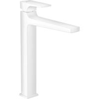 Hansgrohe Metropol ééngreeps wastafelkraan 260 met rechte greep en PushOpen afvoerplug, mat wit - thumbnail