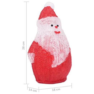 VidaXL Kerstfiguur kerstman led binnen en buiten 28 cm acryl