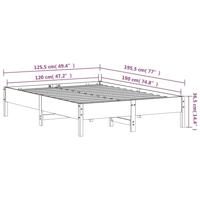 Bedframe massief grenenhout wasbruin 120x190 cm - thumbnail