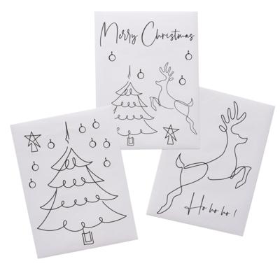 Boltze Home Raamstickers hert/kerstboom/spreuk Boltze Home Raamstickers hert/kerstboom/spreuk