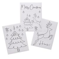 Boltze Home Raamstickers hert/kerstboom/spreuk - thumbnail