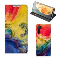 Bookcase OPPO Reno3 | A91 Watercolor Dark - thumbnail