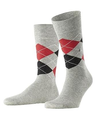 Burlington 2-paar heren sokken - Cadeau verpakking - Gift Box - Katoenen sokken met ruit print