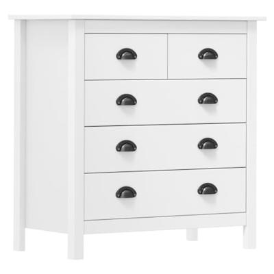 Dressoir Hill 79x40x80 cm massief grenenhout wit