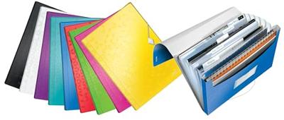 Leitz WOW projectmap A4, 6 vakken, rood