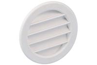 Klemrooster kunststof dia 75mm rond wit - thumbnail