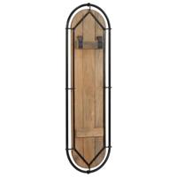 VidaXL Wandkapstokken 2 st met 4 haken massief ruw mangohout - thumbnail