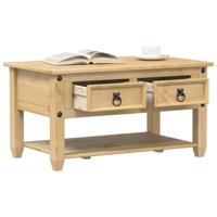 Salontafel met lades Corona 85x50x45 cm massief grenenhout - thumbnail
