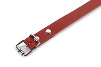 Lederen honden halsband rood - 57 cm x 20 mm - thumbnail