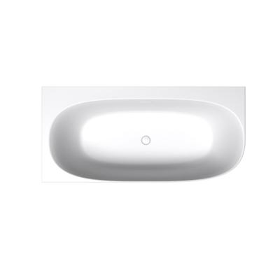 Half Vrijstaand Ligbad Riho Phatos Corner 170x80x57 cm Rechts Incl. Pop Up Waste, Sifon en Afvoer Glans Wit