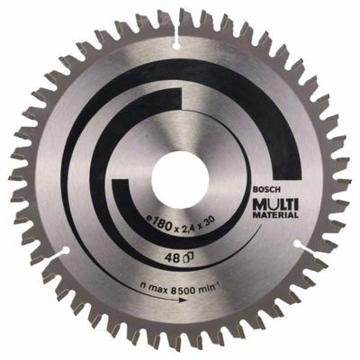 Bosch Accessories Multi Material 2608640507 Hardmetaal-cirkelzaagblad 180 x 30 x 2.4 mm Aantal tanden: 48 1 stuk(s) Bosch Accessories Multi Material 2608640507 Hardmetaal-cirkelzaagblad 180 x 30 x 2.4 mm Aantal tanden: 48 1 stuk(s)