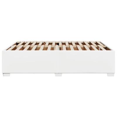 Bedframe kunstleer wit 140x190 cm
