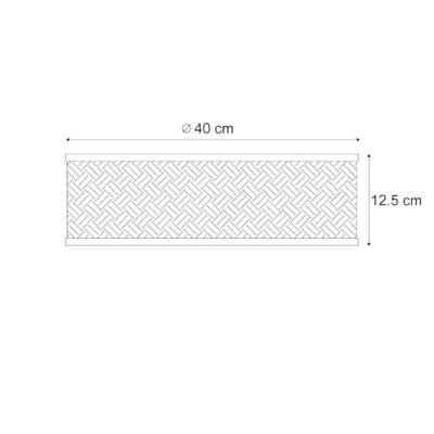 QAZQA Oosterse plafondlamp rotan met zwart 40cm - Tremmo