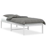Bedframe metaal wit 75 x 190 cm - thumbnail